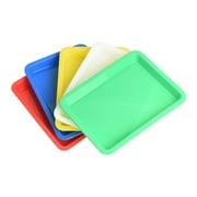 Uanit 10Pcs Kindergarten Color Operating Tray Flat Tray Teaching Aids 10 Pcs Plastic Art Trays Multicolor Activity Tray Organizer Serving Tray for Crafts Diy Projects Painting Beads Organizing Supply
